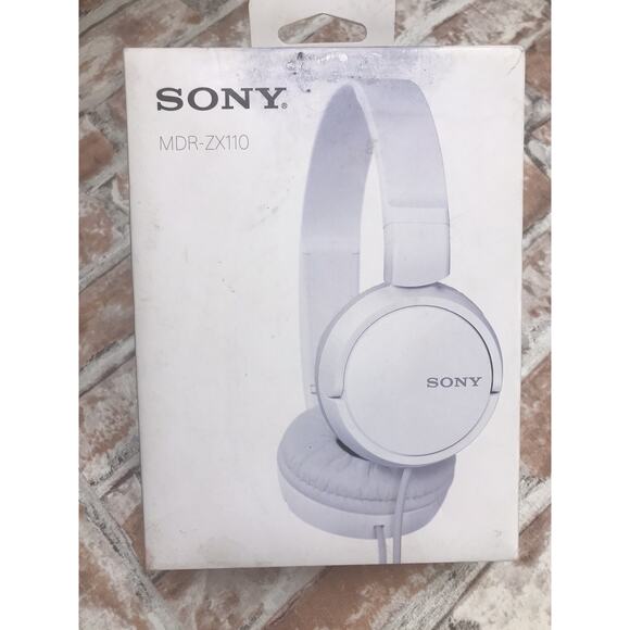 Sony MDR-ZX110 Ear-Pad (On the Ear) Cable Headphones - White Open Box - Picture 2 of 3